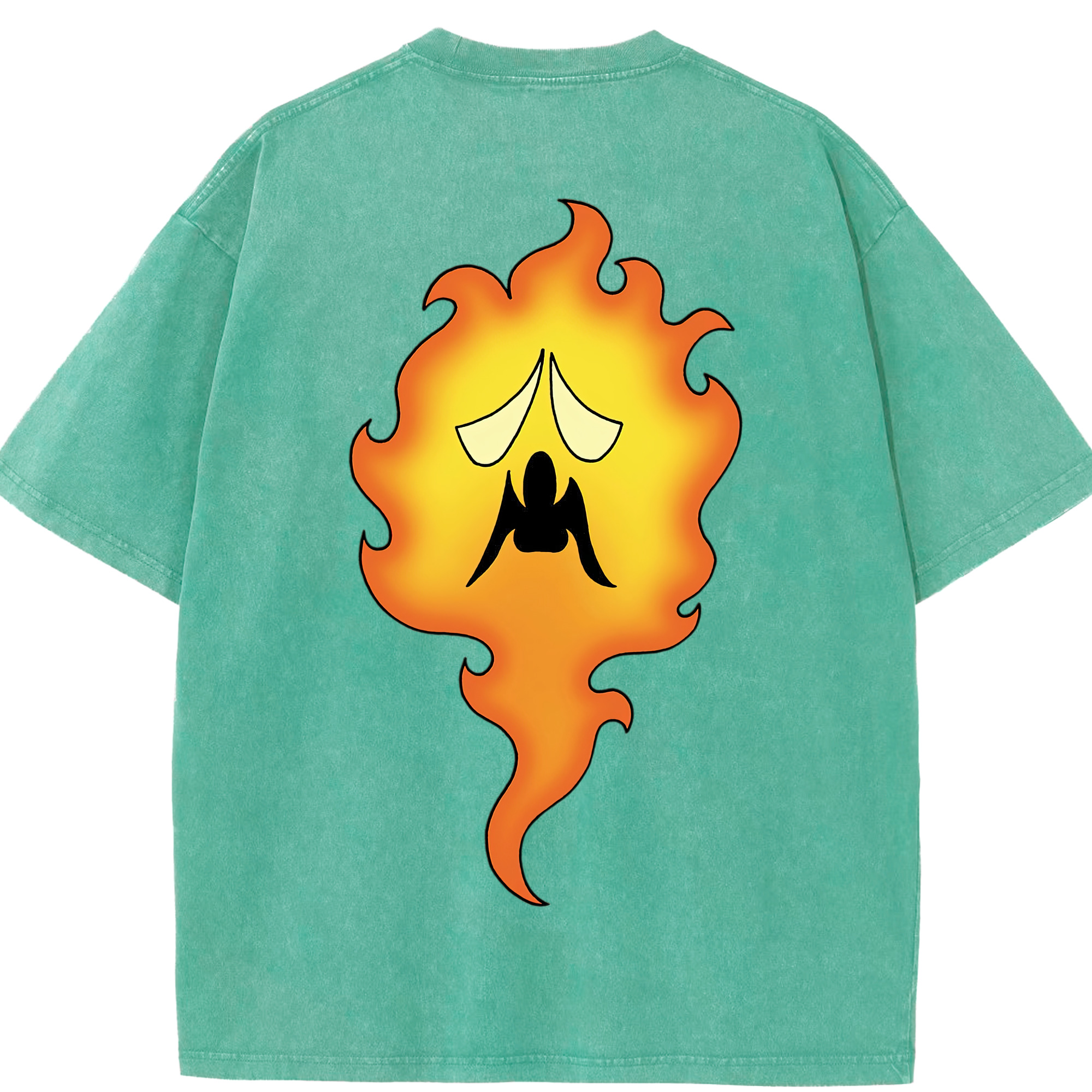 （画像用） ドラゴンクエスト Doragon Kuesuto Dragon Quest 綿100% ヴィンテージ風 半袖Tシャツ（背面プリント）